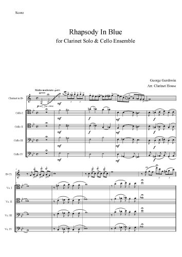 Rhapsody In Blue for Cl Solo & Vc Ensemble