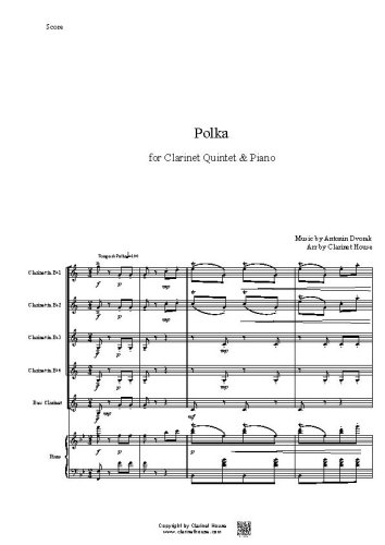 Polka in E Major for Clarinet Quintet & Piano