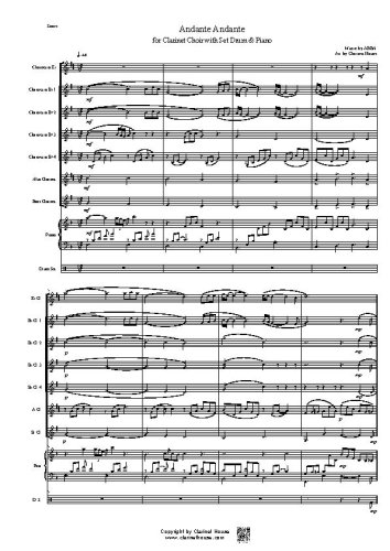 Andante Andante abba for Clarinet Ensemble with Ds,& Piano