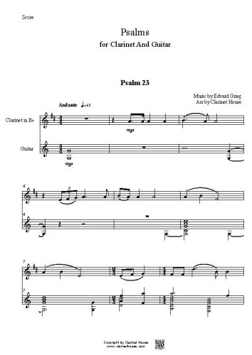 Two Psalms Dvořak for Clarinet & Guitar