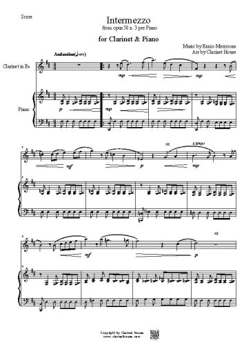 Intermezzo by A.Morricore for Clarinet & Piano