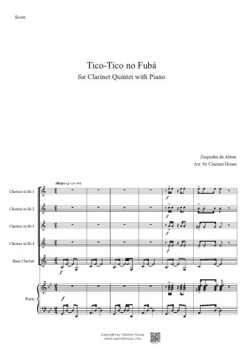 Tico Tico no fuba for Cl Quintet w Piano
