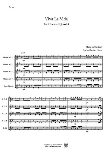 Viva La Vida for Clarinet Quintet