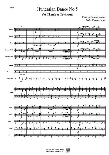 Hungarian Dance No.5 for Chamber Orch.