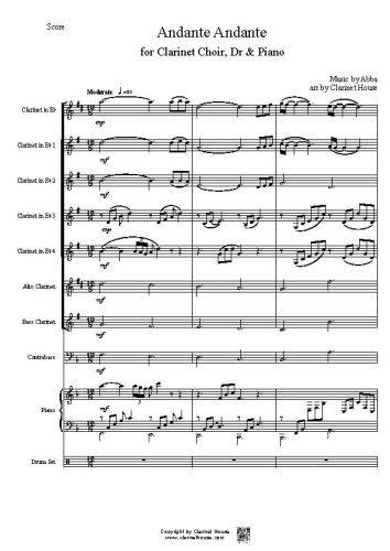 Andante Andante for Clarinet Choir & Piano, S,D
