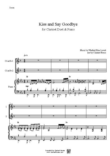 Kiss and Say Goodbye for Clarinet Duet & Piano