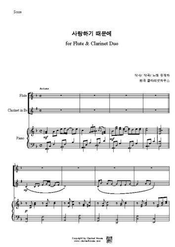 사랑하기 때문에 for Fl & Cl Duo