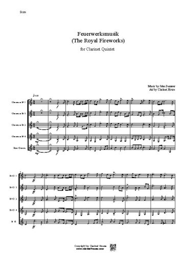 Feuerwerksmusik( The Royal Fireworks) for Clarinet Quintet