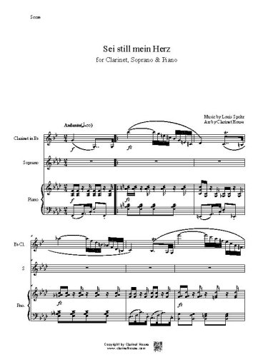 Sei still mein Herz (Louis Spohr) clarinet, soprano & piano