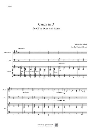 Canon Variation for Cl Vc Duet with Piano