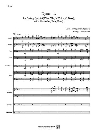 Dynamite for String Quintet(2Vn, Vla, V.Cello, C.Bass), with Marimba, Pno, Perc)