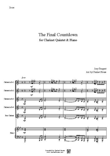 The Final Countdown for Cl Quintet & Pno