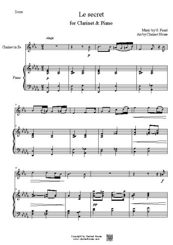 Le secret for Clarinet and Piano